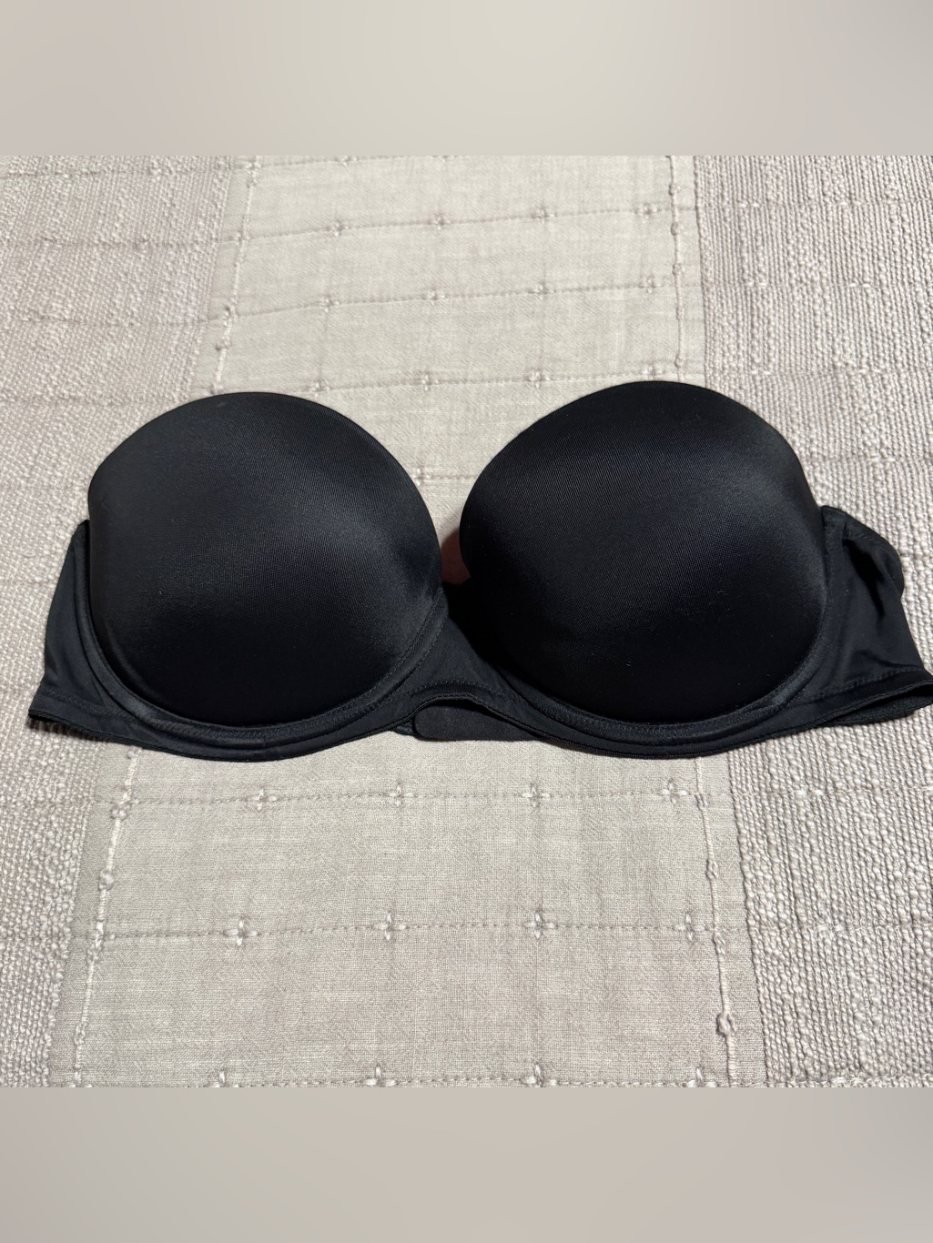 Vs Pink Strapless Padded Underwired Black Bra 34c